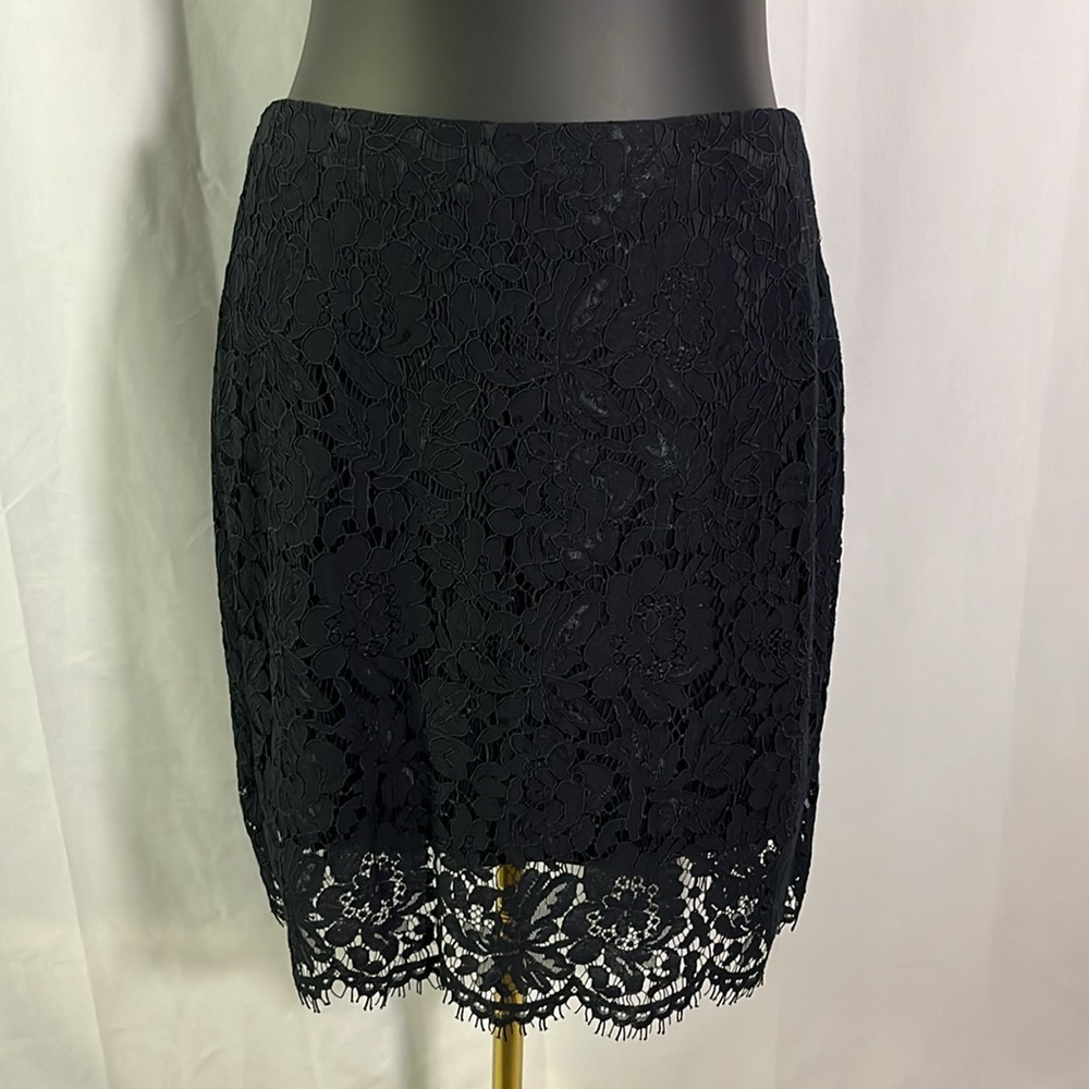 NWT Banana Republic Factory Black Lace Pencil Skirt